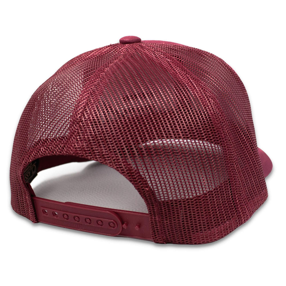FA Trucker Cranberry, back view