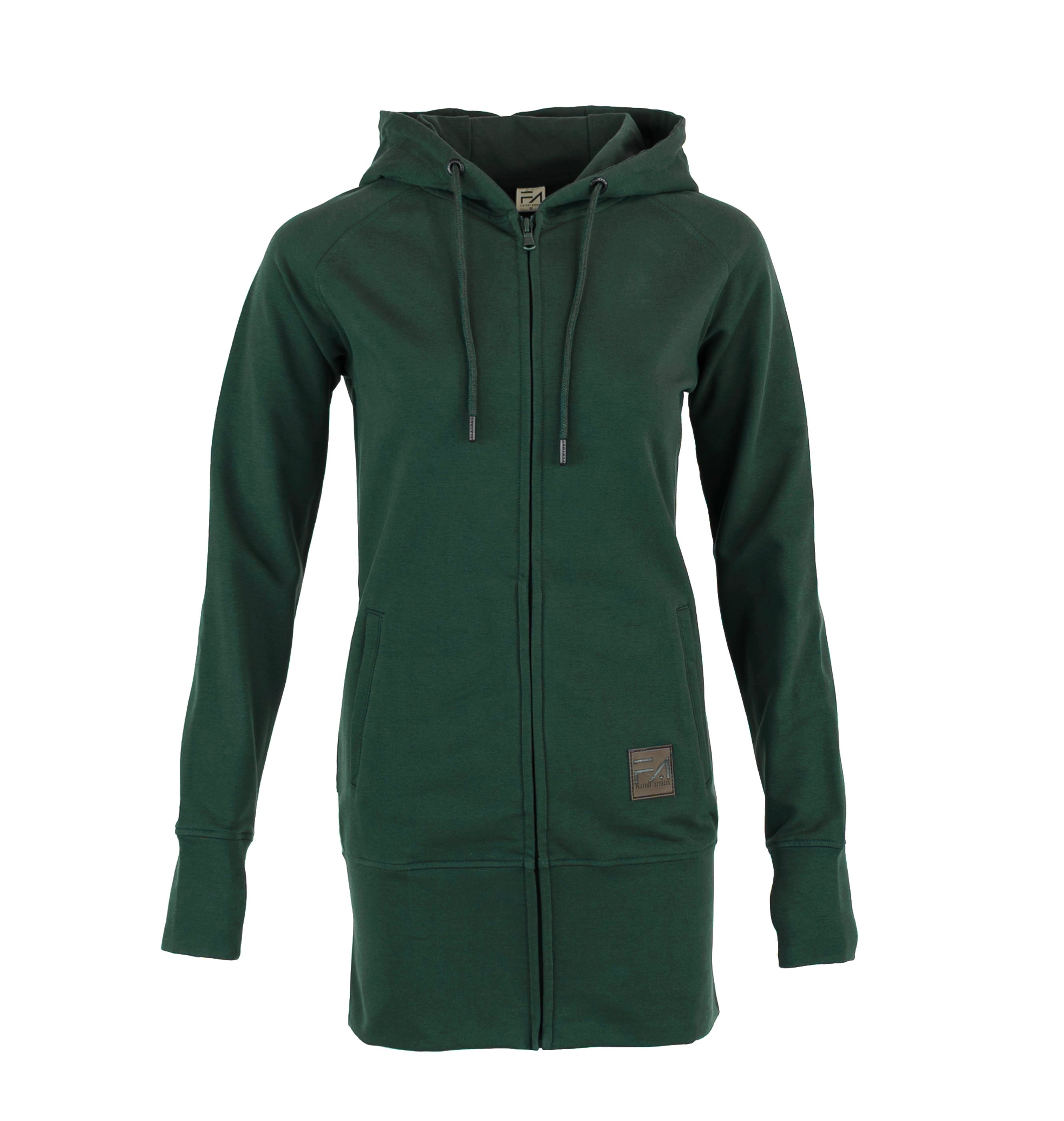 Kora Long Zipup Hoodie Pine Green (TT)