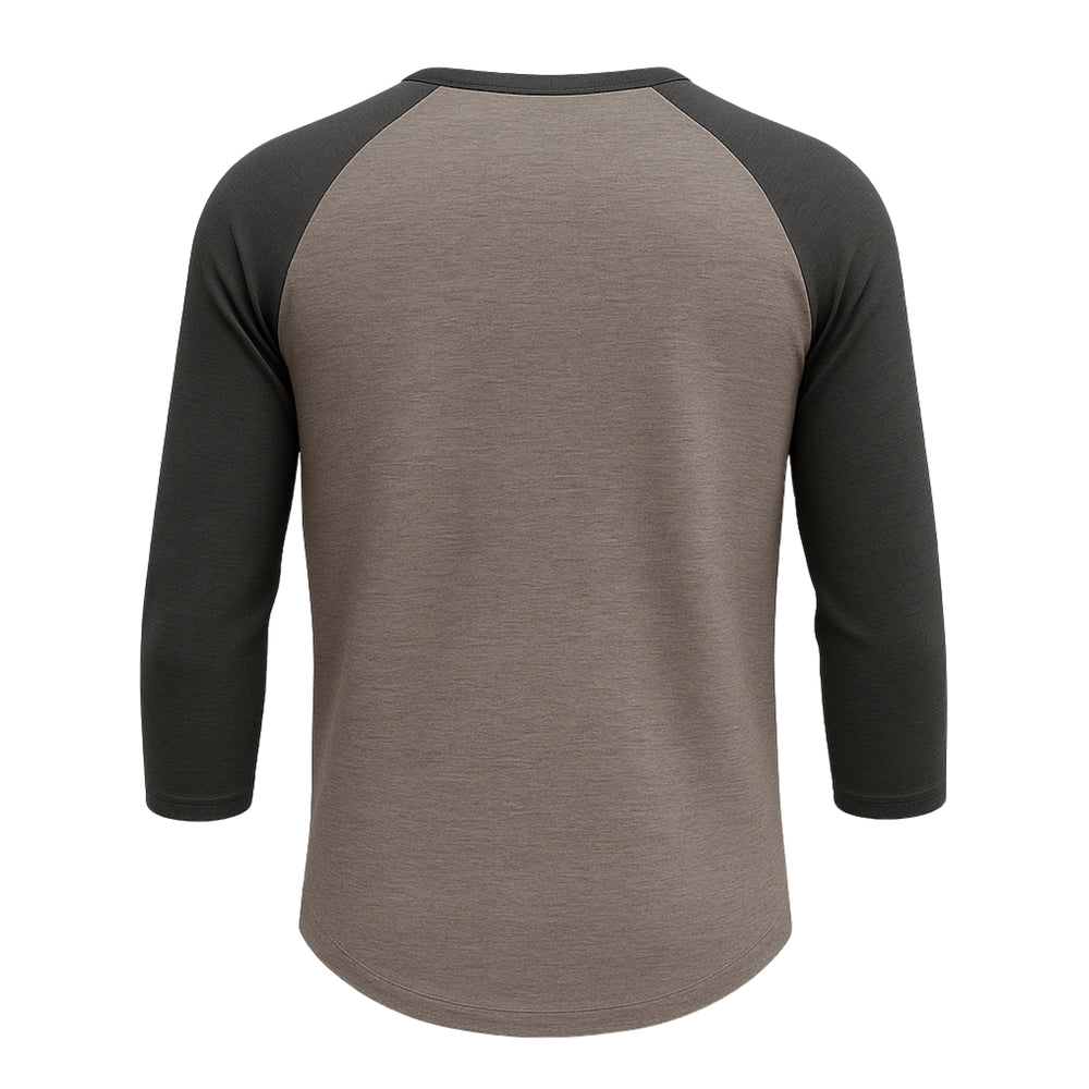 FA Raglan 3/4 (Charcoal / Heather Brown)