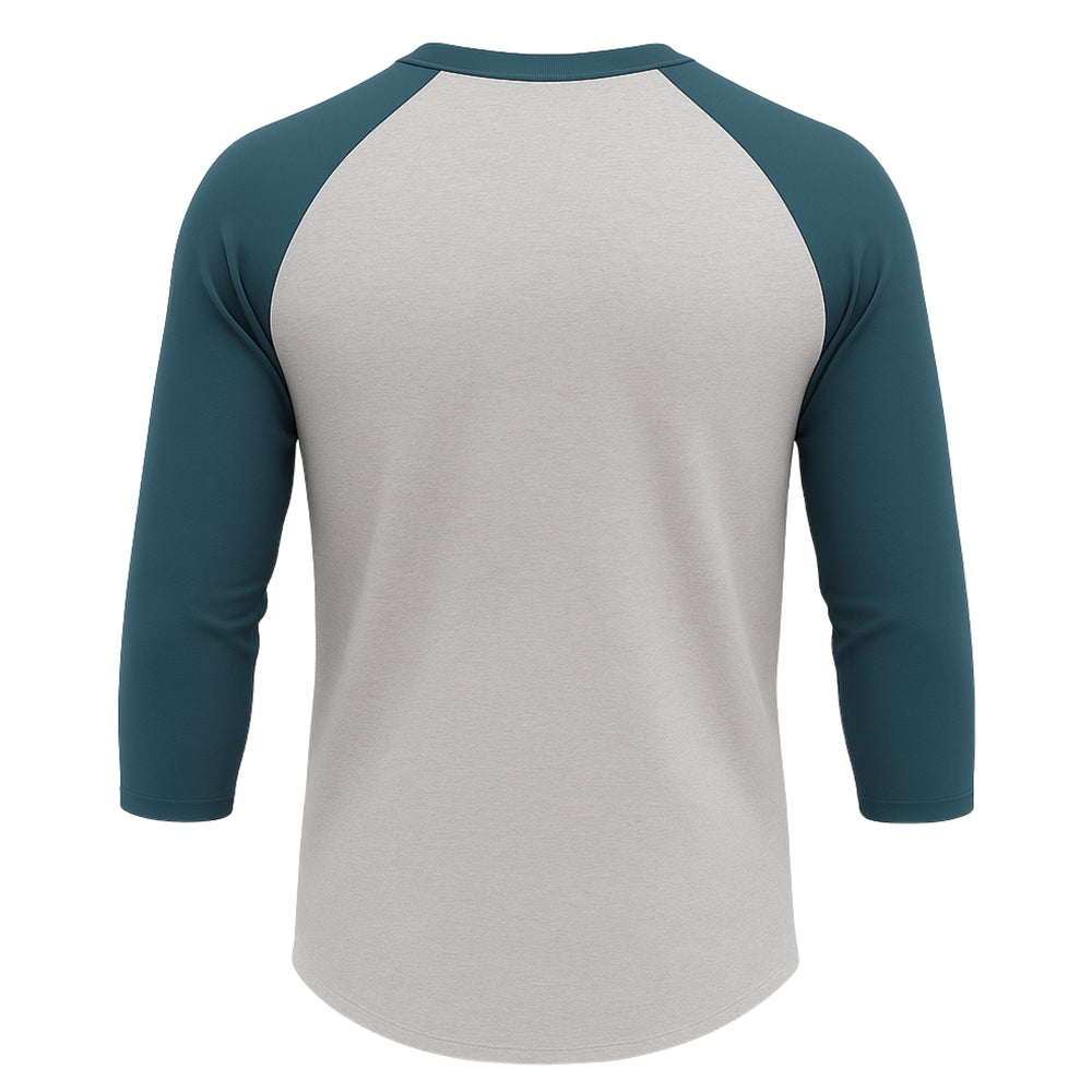 FA Raglan 3/4 (Deep Teal / Heather Grey)