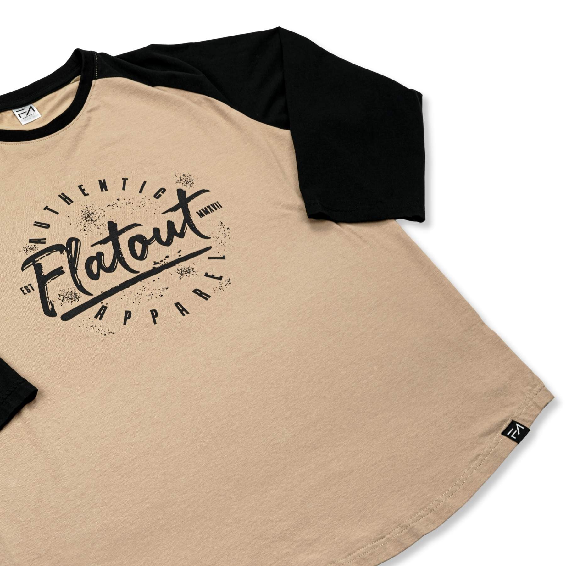 FA Raglan 3/4 (Black / Beige)