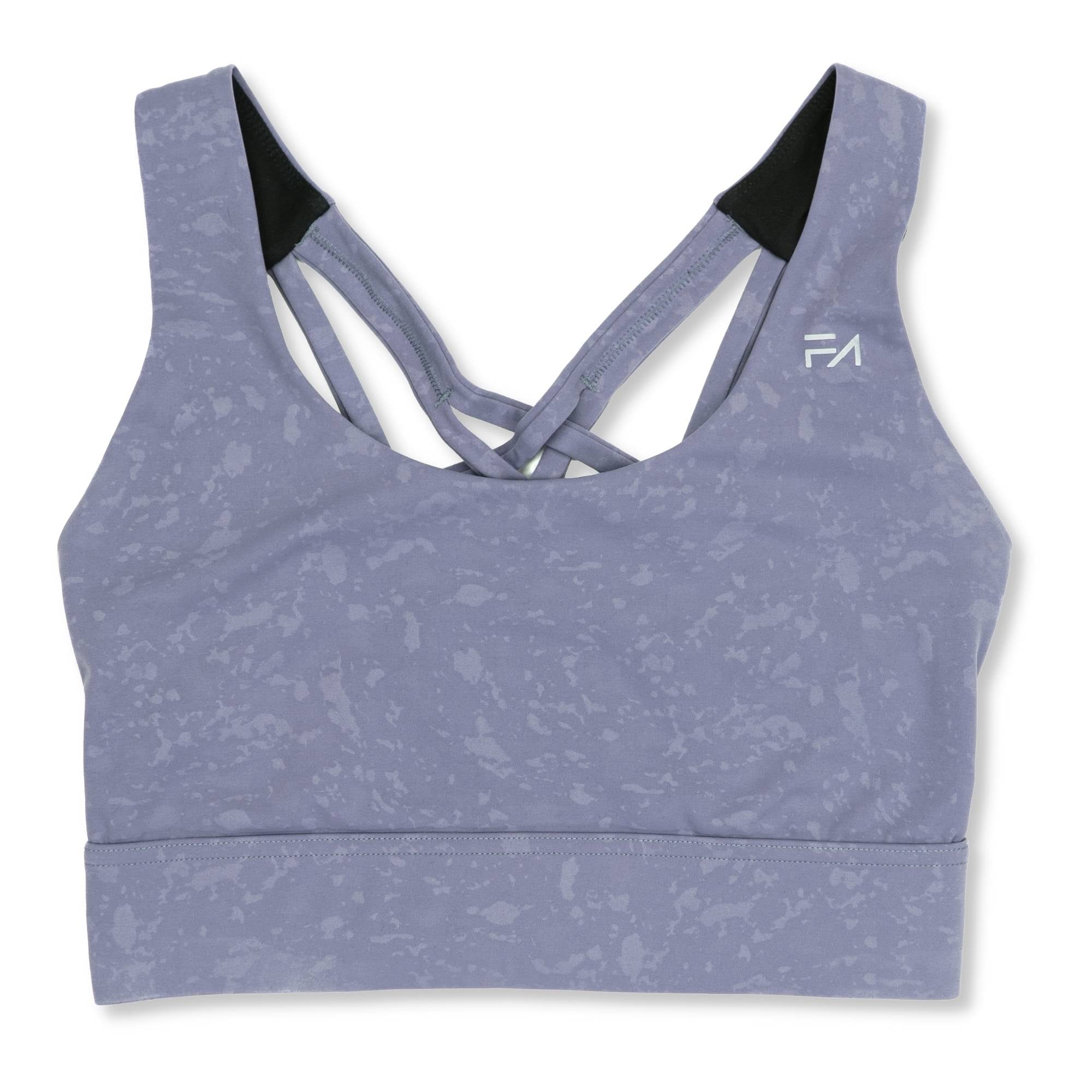 Courage Plunge Neck Wrap Over Sports Bra in Lilac