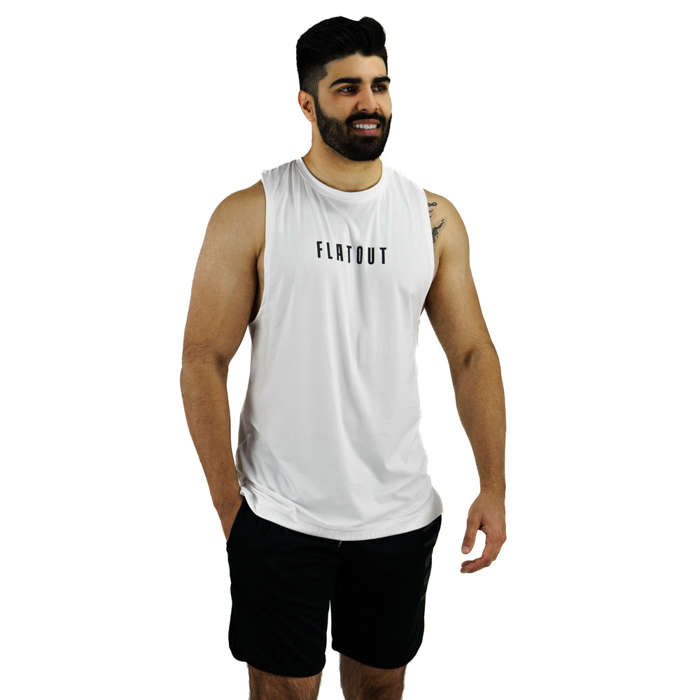 Distinct Tank White, modeled front view