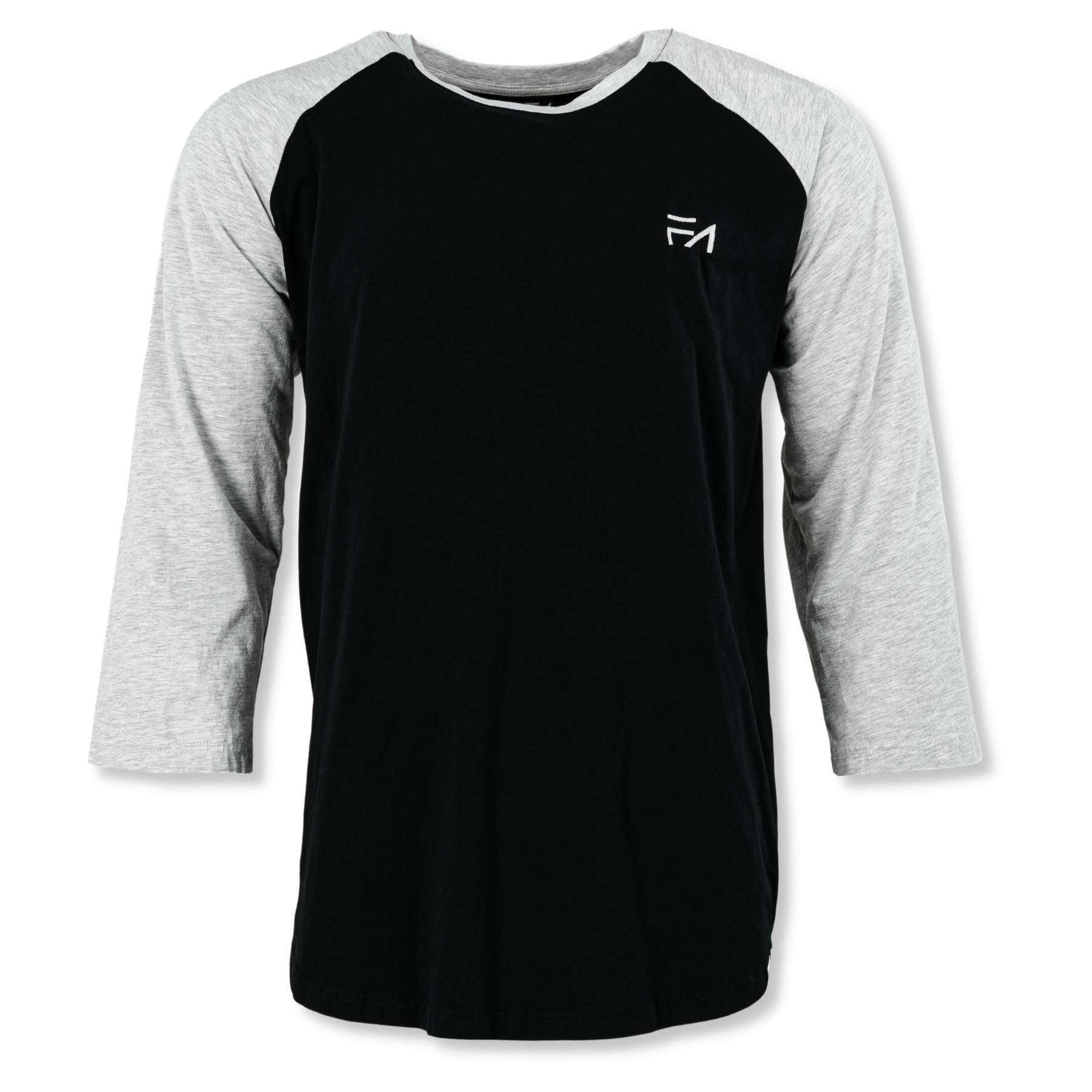 Millers Outpost - 3/4 Sleeve Raglan T-Shirt Black/Deep Heather / L