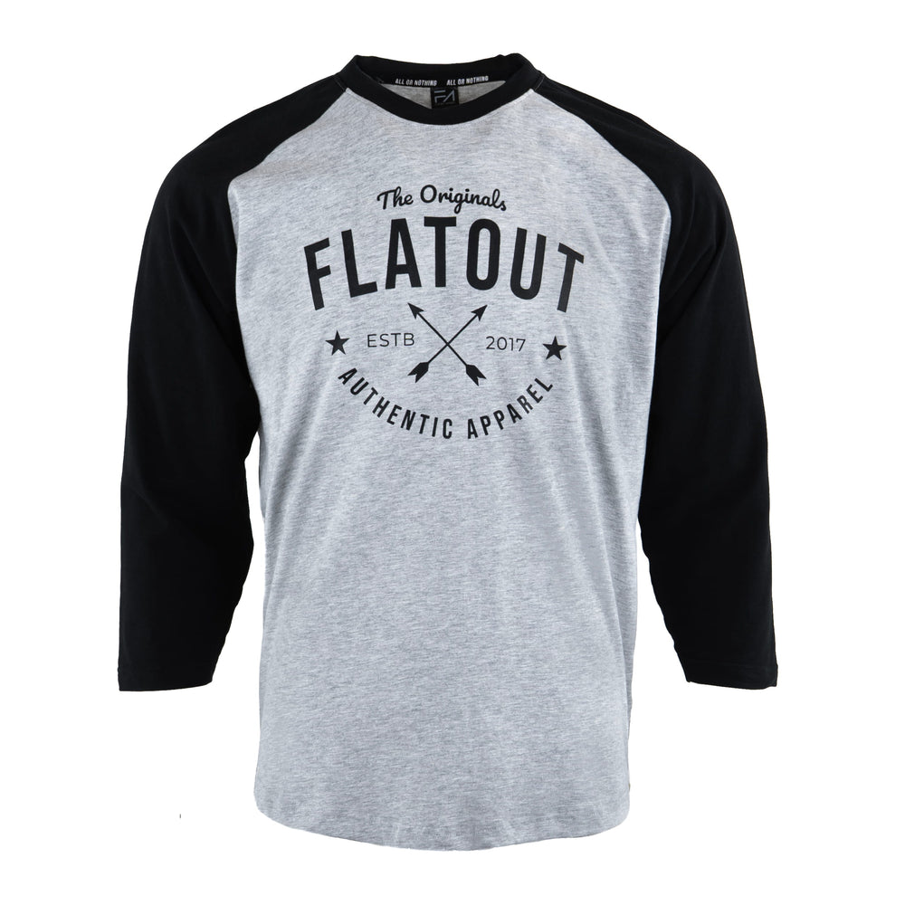 FA Raglan 3/4 (Black / Heather Grey)