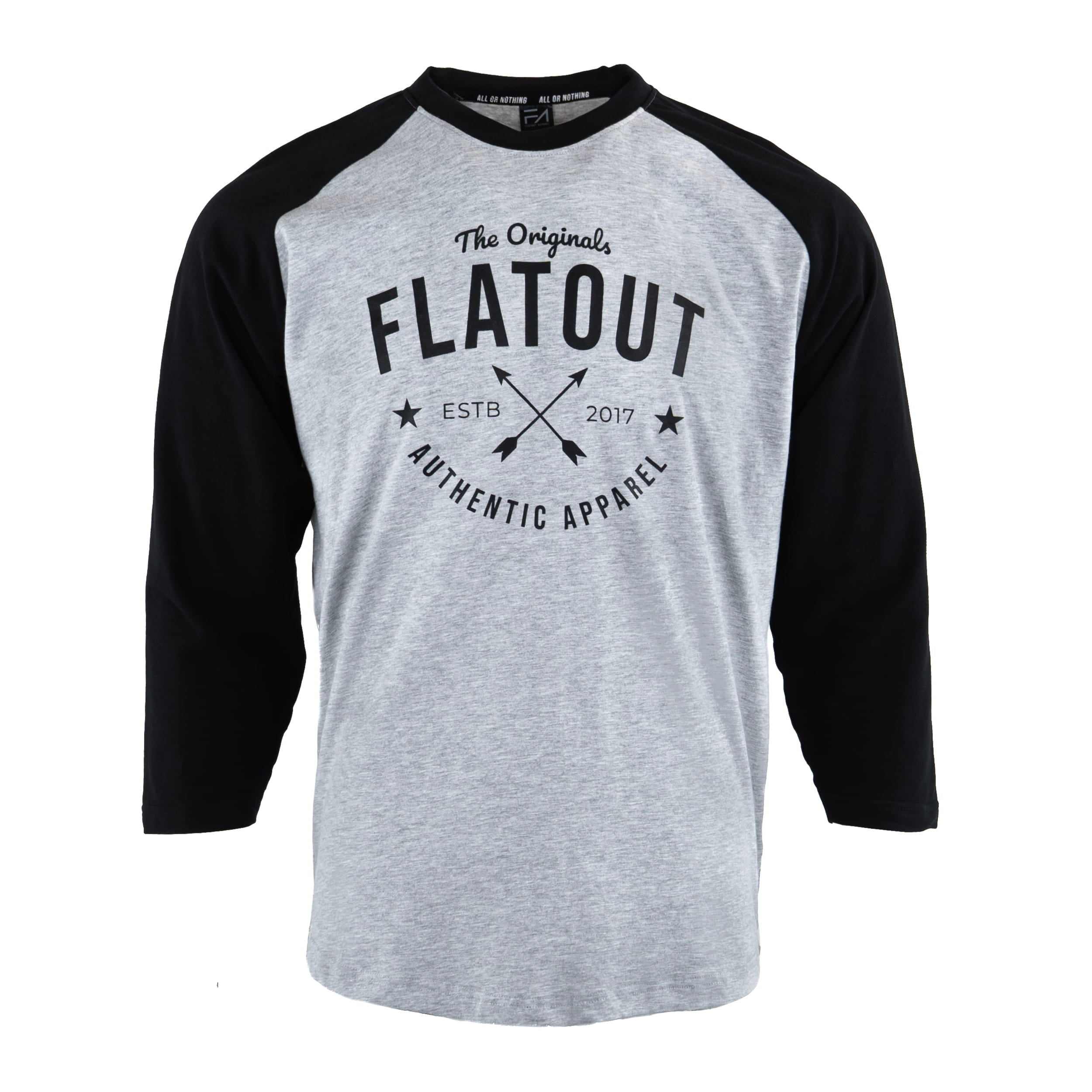 FA Raglan 3/4 (Black / Heather Grey)