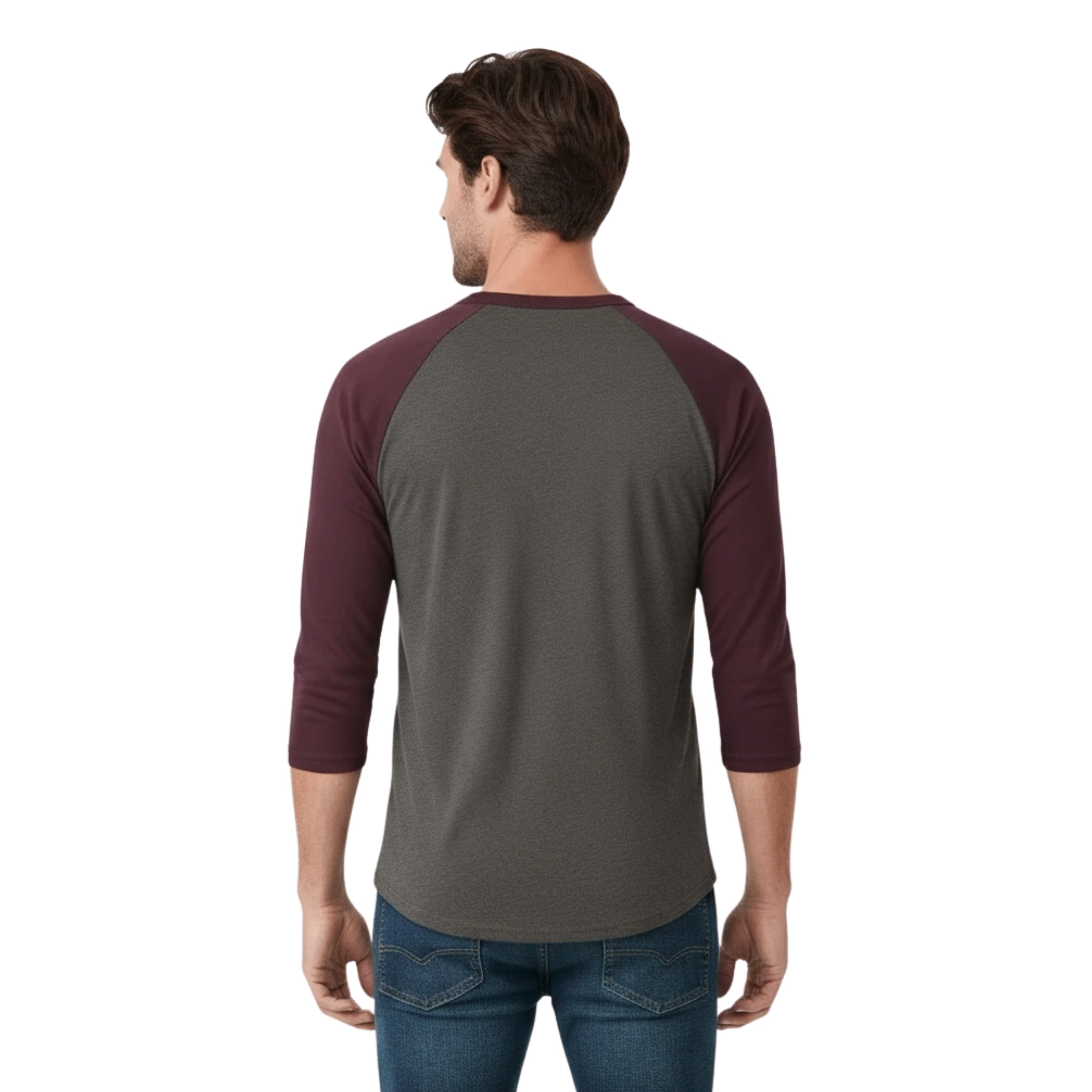 FA Raglan 3/4 (Burgundy / Charcoal)