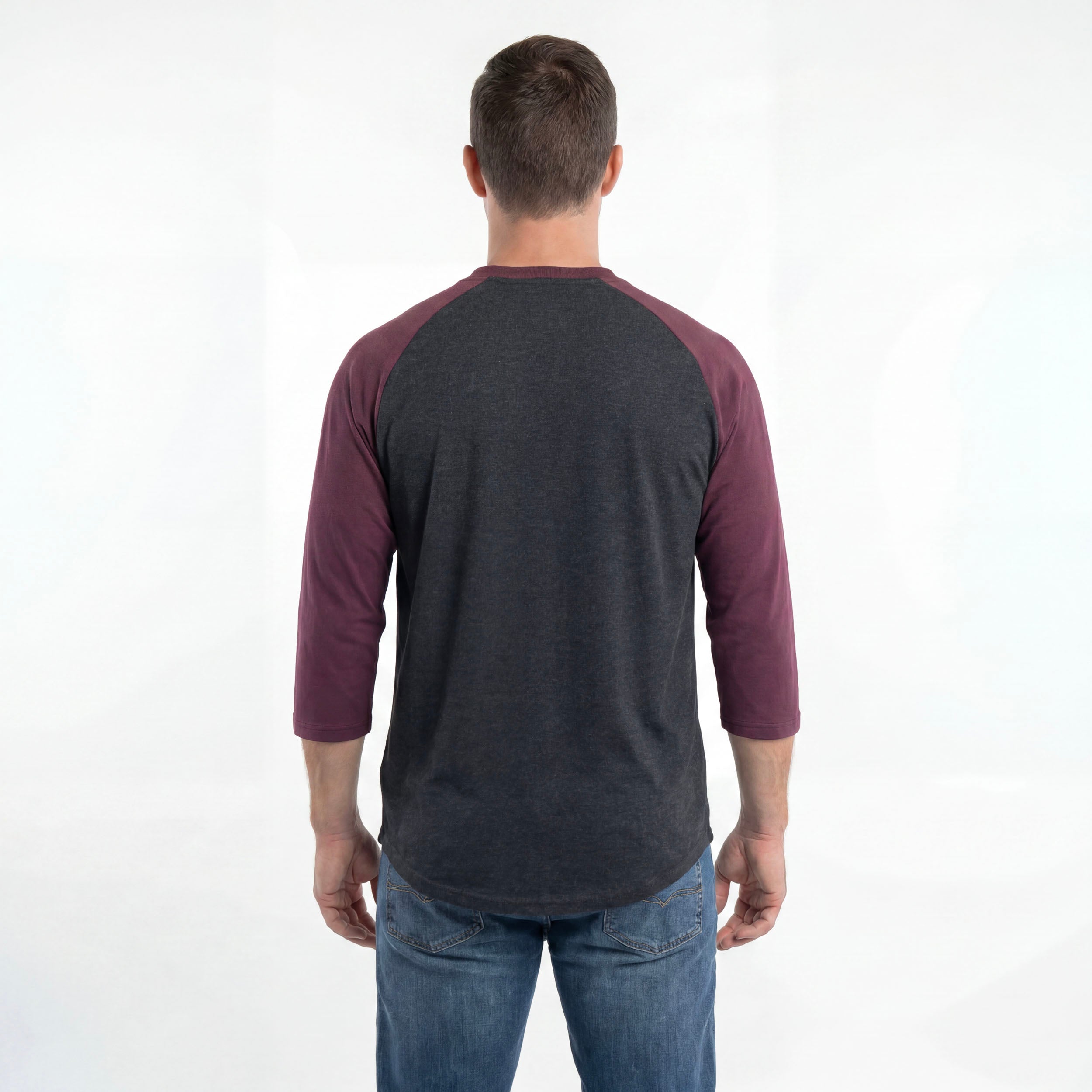 FA Raglan 3/4 (Burgundy / Charcoal)