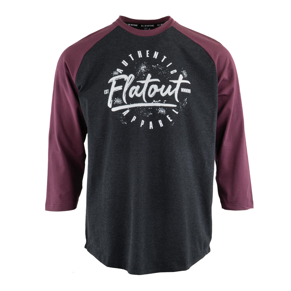 FA Raglan 3/4 (Burgundy / Charcoal)