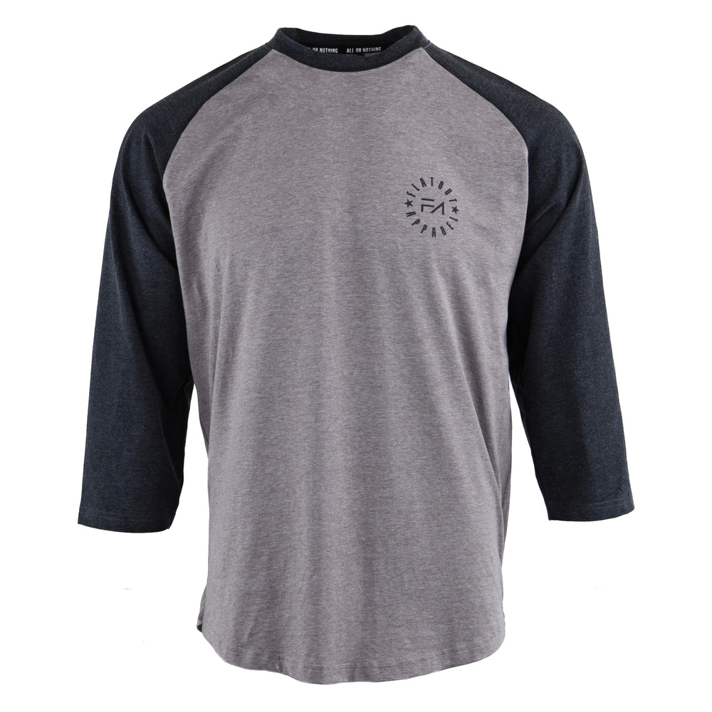 FA Raglan 3/4 (Charcoal / Heather Brown)