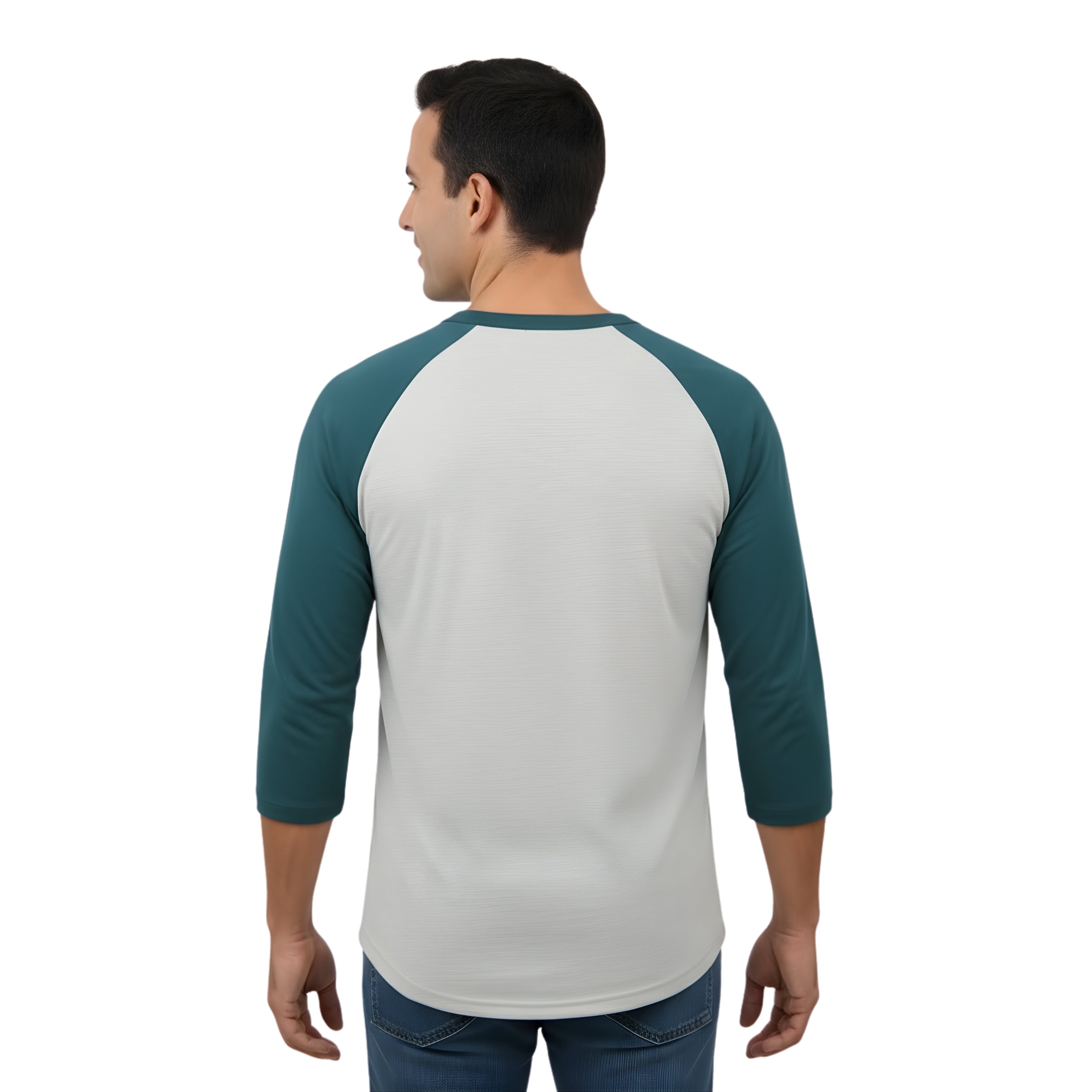 FA Raglan 3/4 (Deep Teal / Heather Grey)
