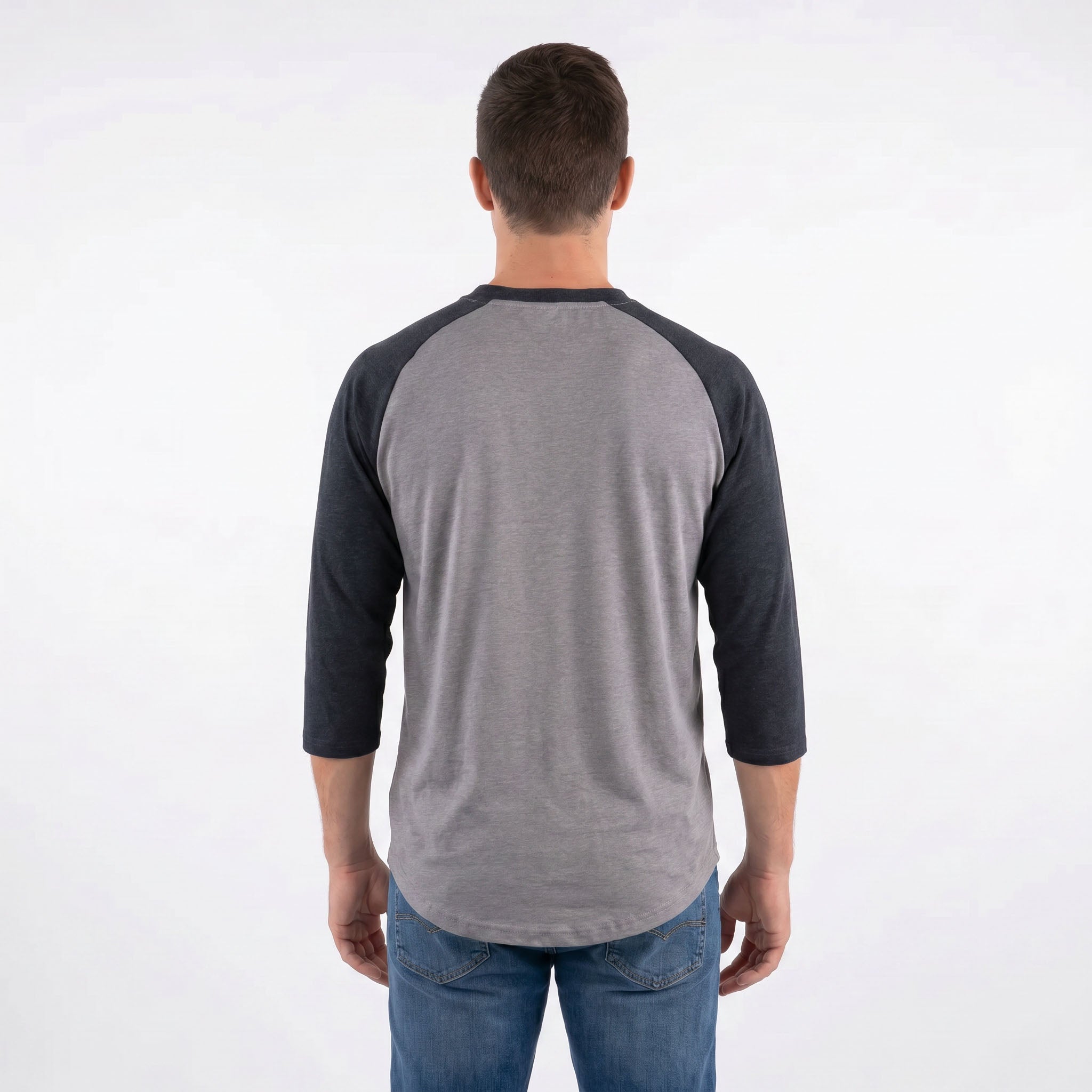 FA Raglan 3/4 (Charcoal / Heather Brown)