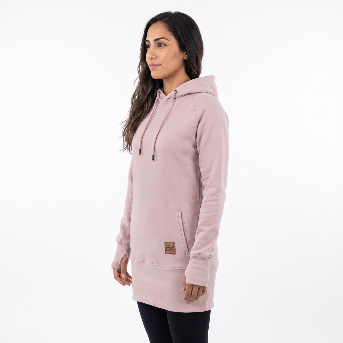 Kora Long Hoodie Blush Pink