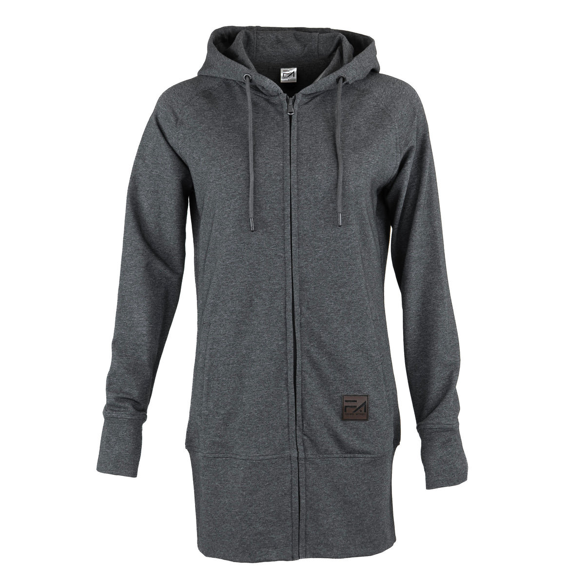 Kora Long Zipup Hoodie Charcoal (TT)