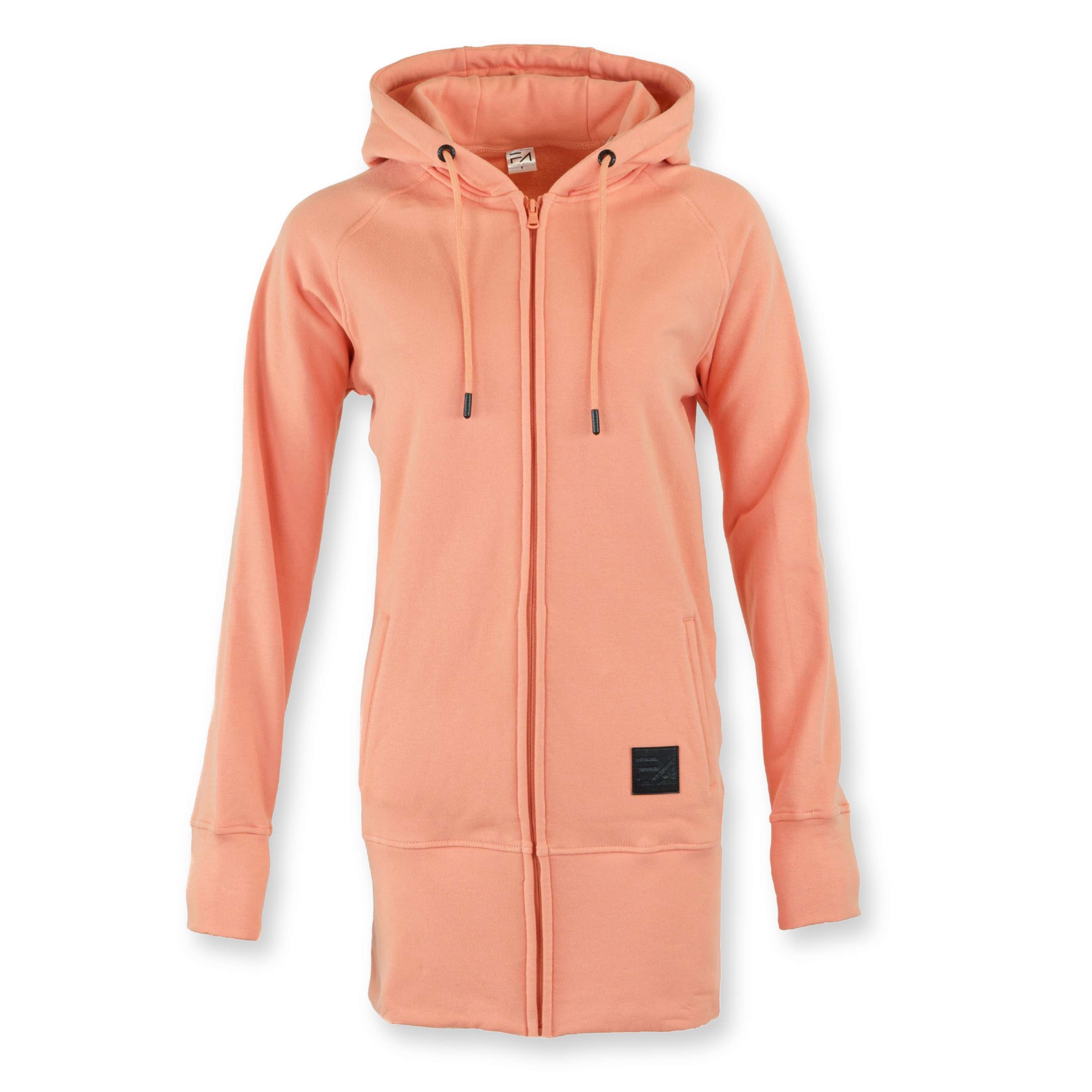 Kora Long Zipup Hoodie Peach