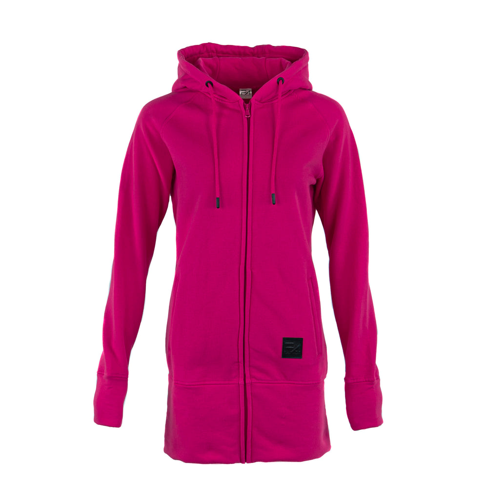 Kora Long Zipup Hoodie Hot Pink