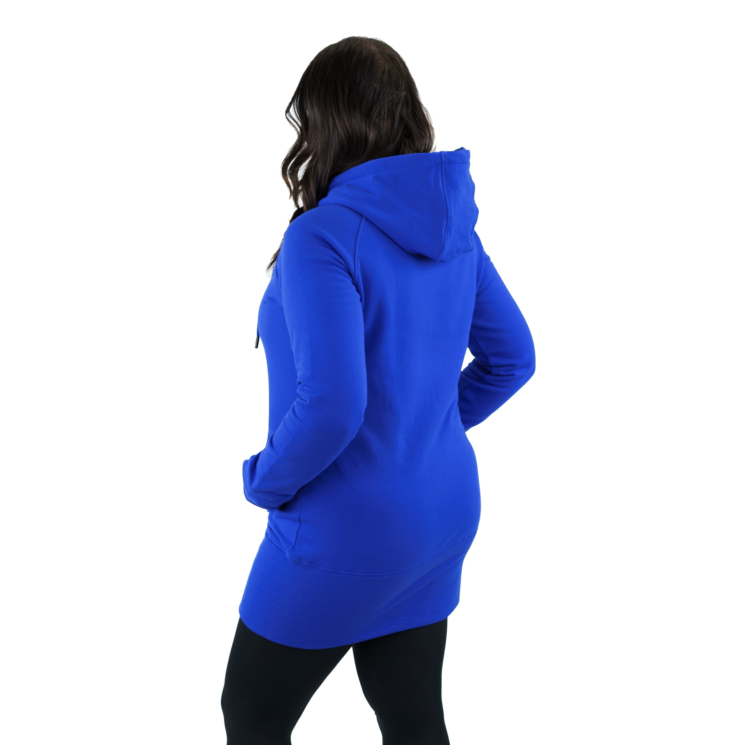 Long blue hoodie sale