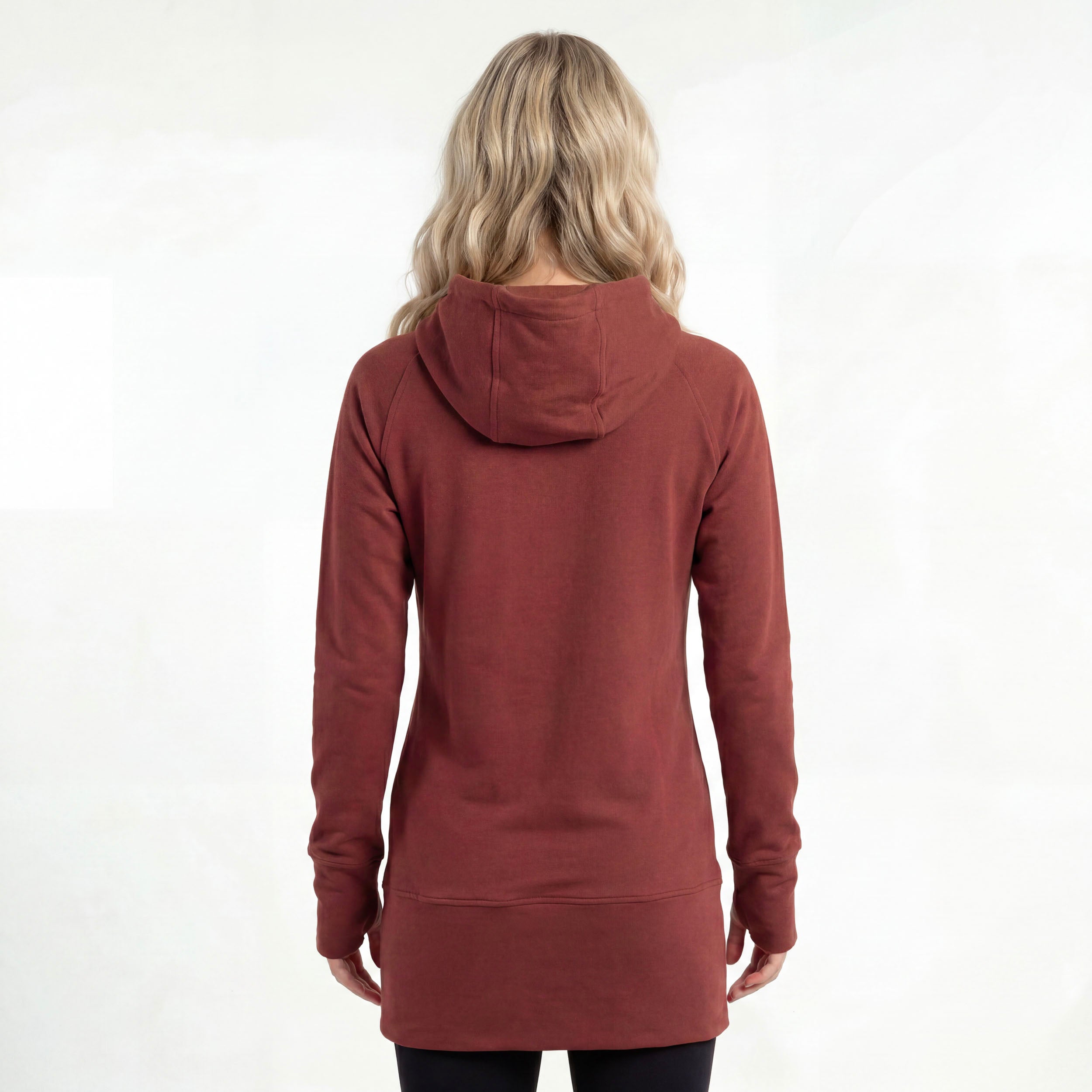 Kora Long Zipup Hoodie Burnt Orange (TT)
