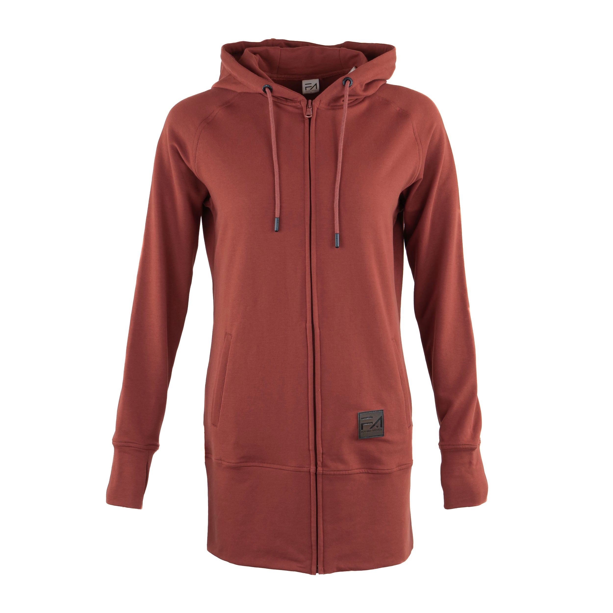Kora Long Zipup Hoodie Burnt Orange (TT)