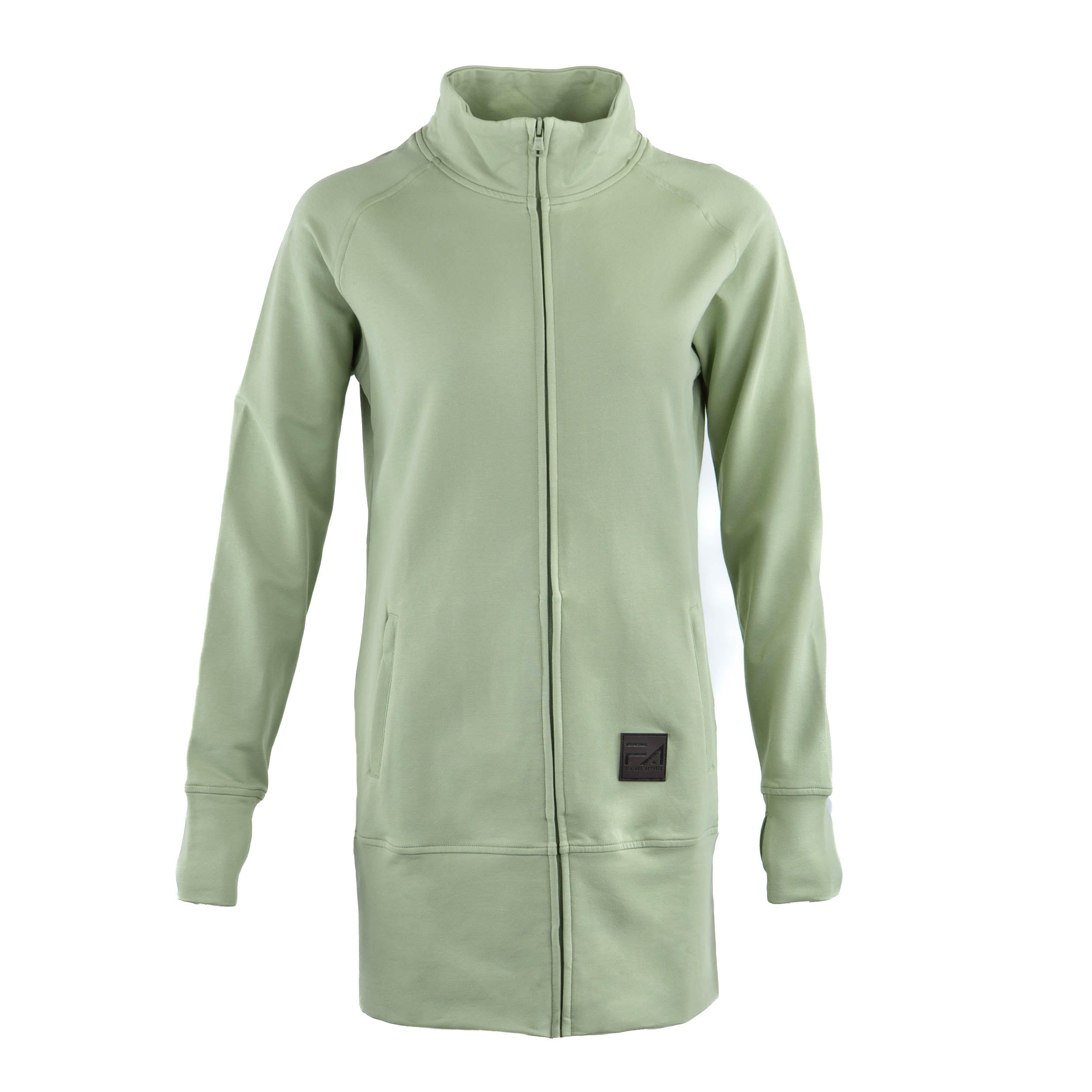 Kora Long Zipup Jacket Sage (TT)