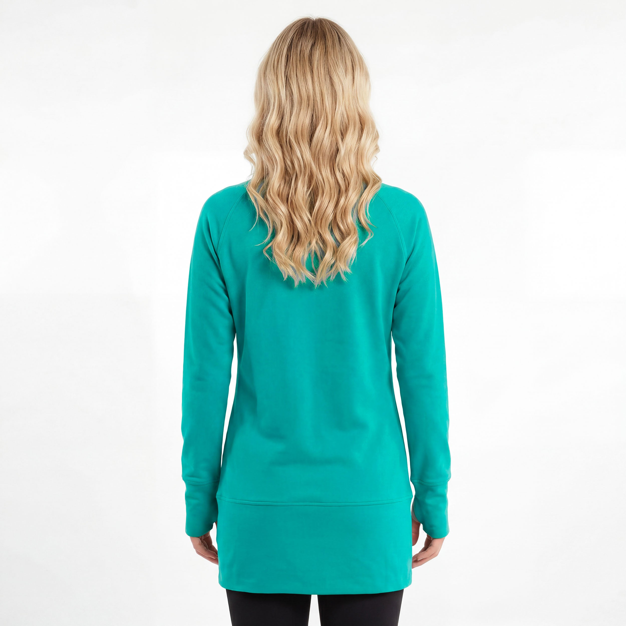 Kora Long Zipup Jacket Turquoise (TT)