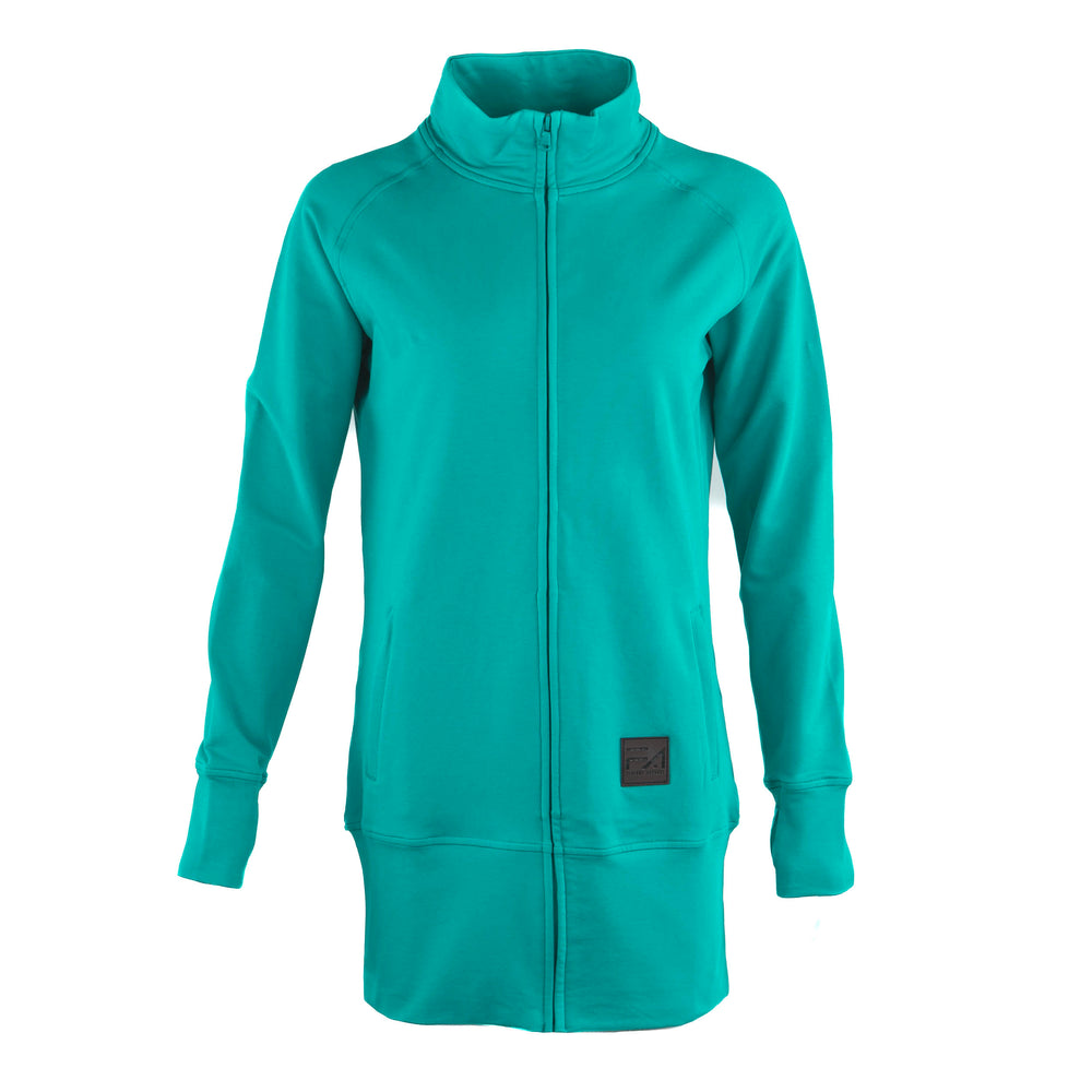 Kora Long Zipup Jacket Turquoise (TT)