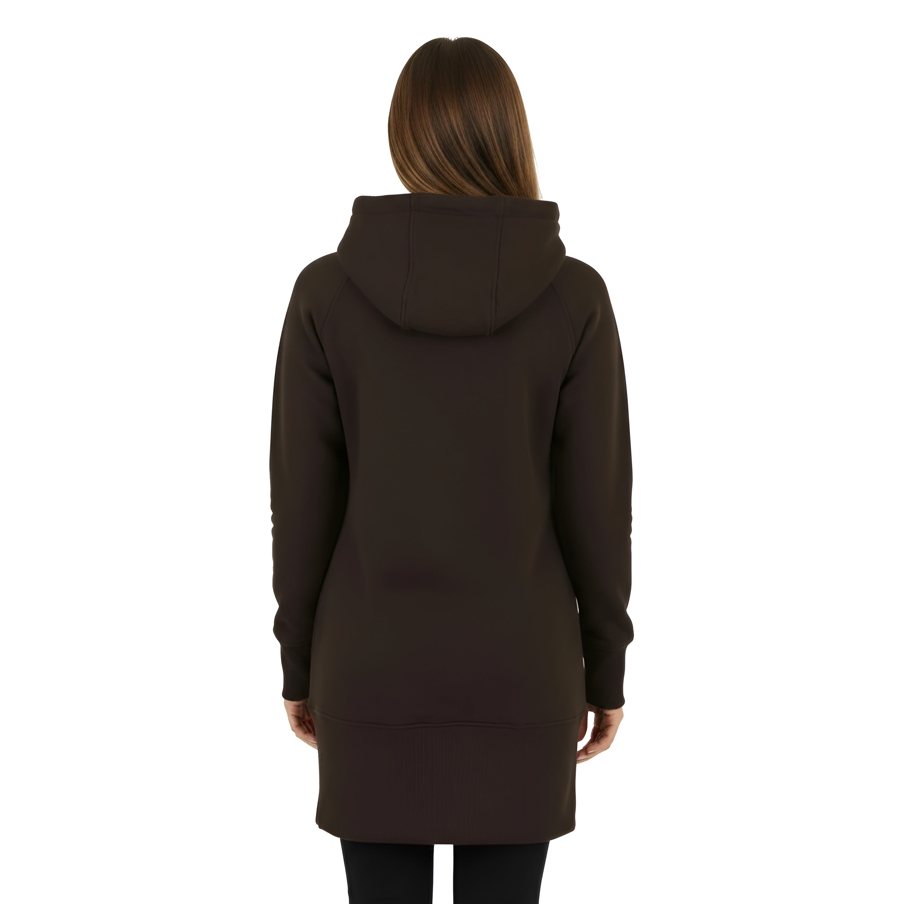Sweat à capuche long Kora Chocolat
