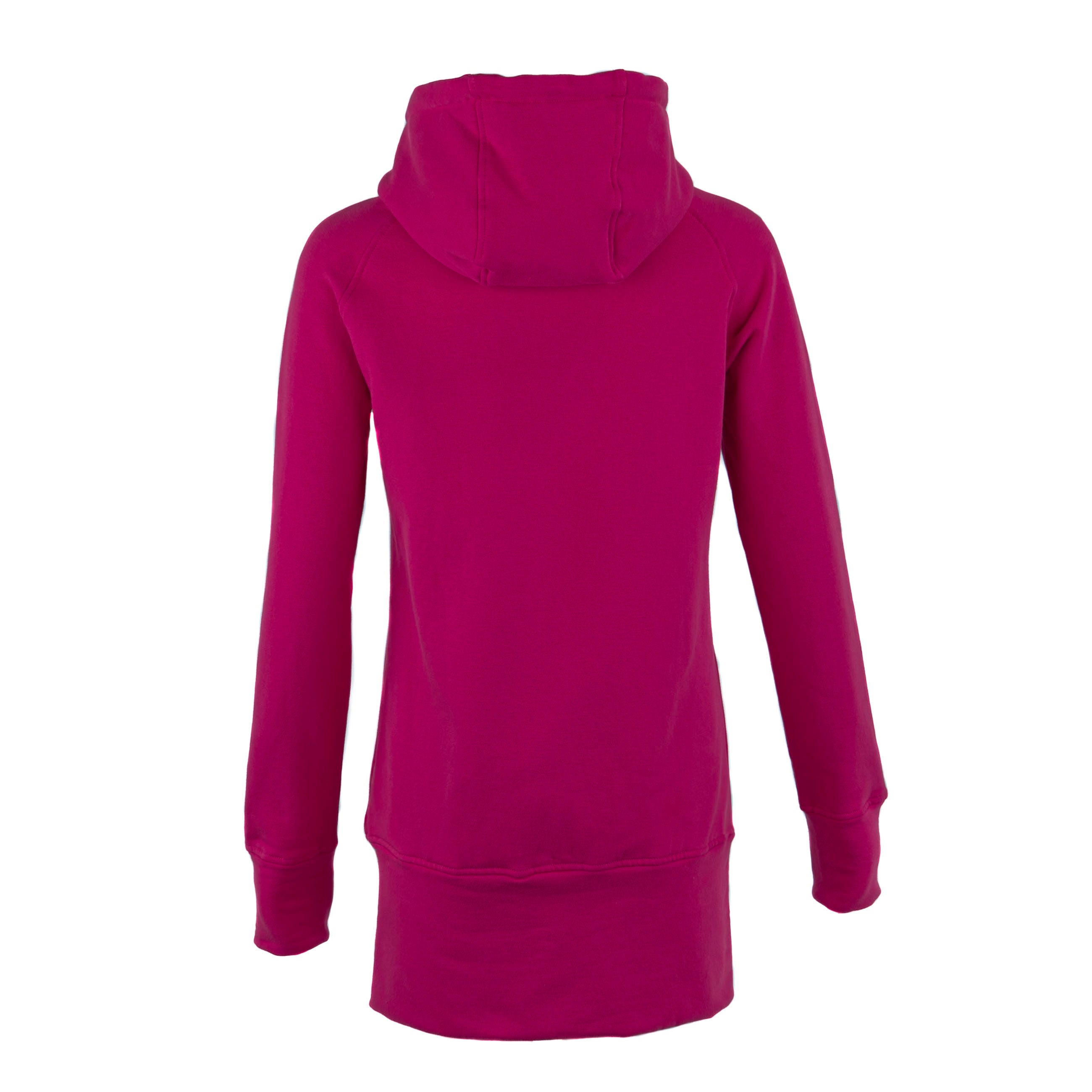 Kora Long Zipup Hoodie Dark Fuchsia