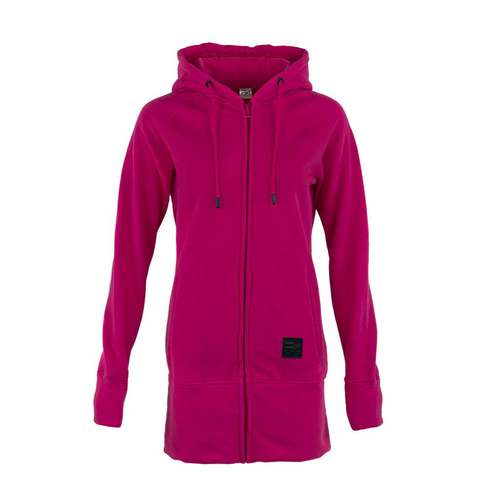Kora Long Zipup Hoodie Dark Fuchsia