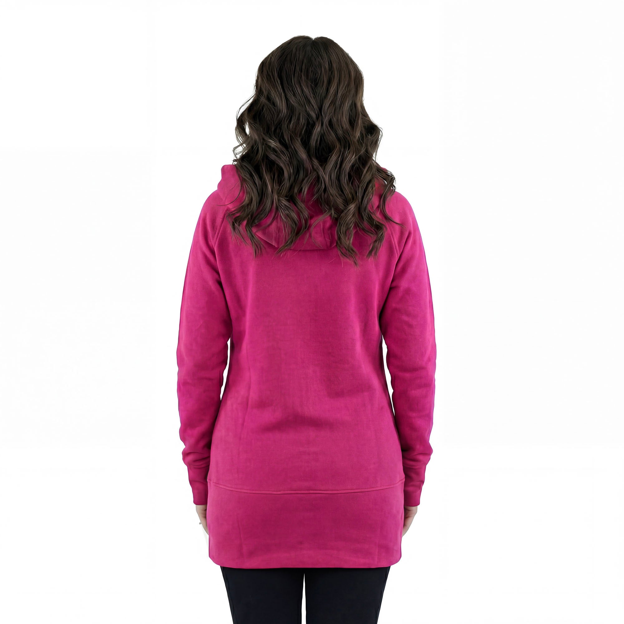 Kora Long Zipup Hoodie Hot Pink