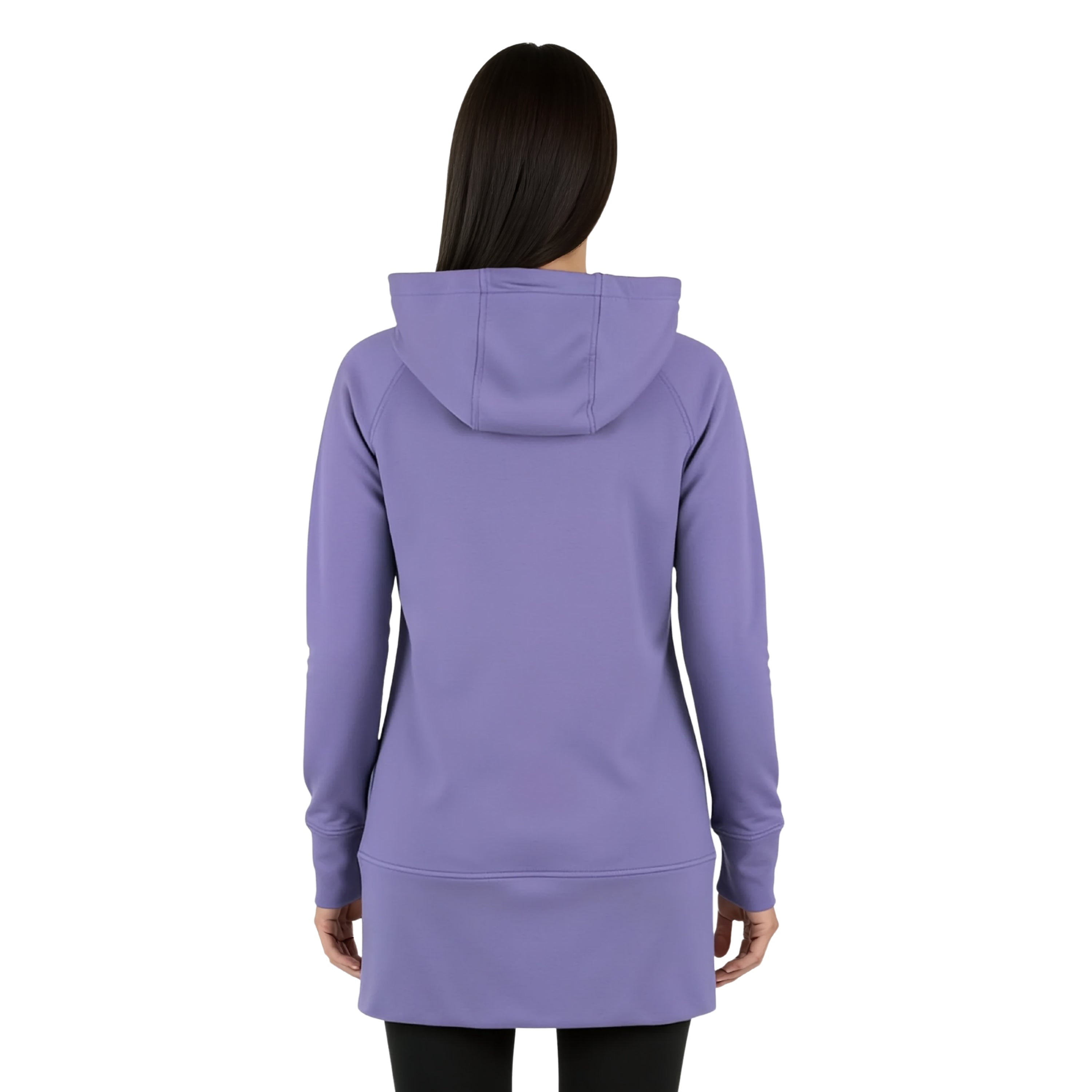 Sweat à capuche zippé long Kora violet (TT)