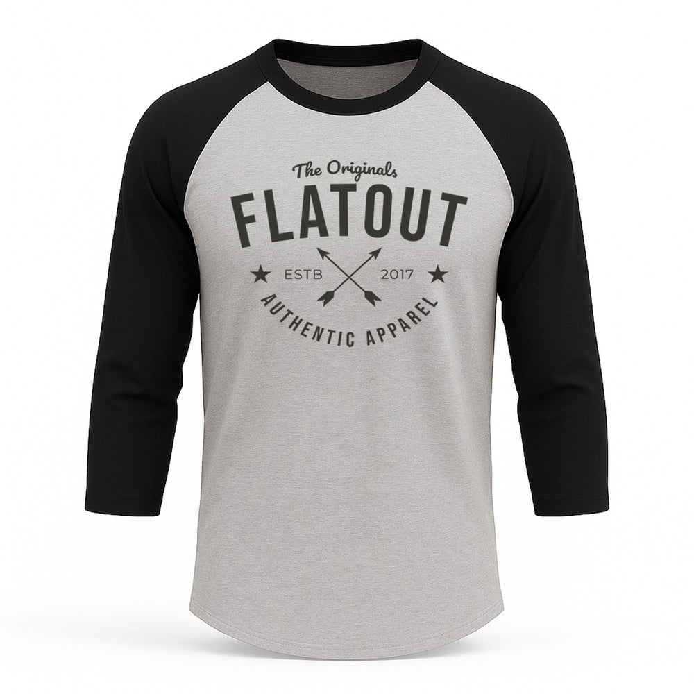 FA Raglan 3/4 (Black / Heather Grey)