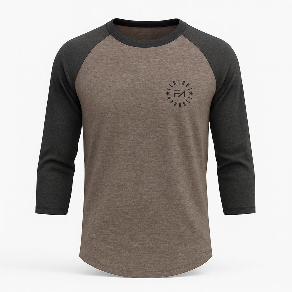 FA Raglan 3/4 (Charcoal / Heather Brown)
