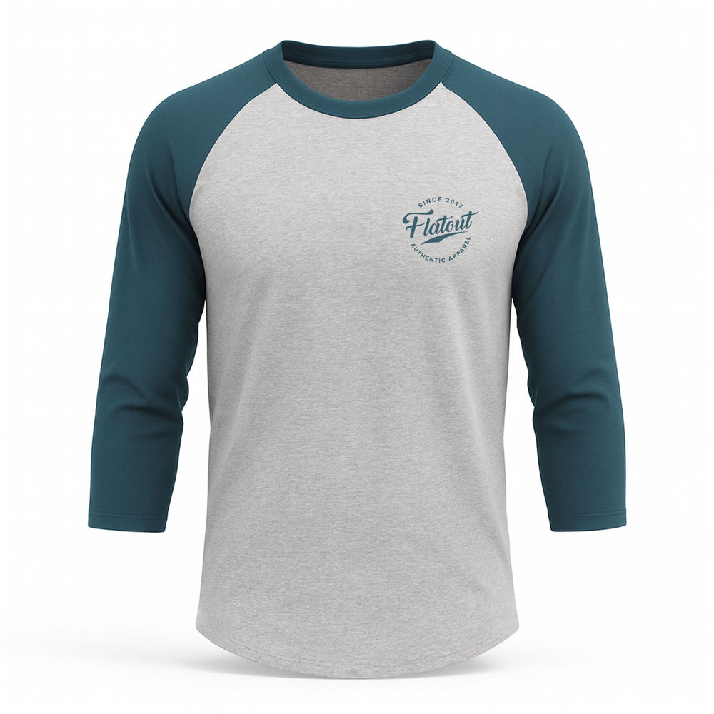 FA Raglan 3/4 (Deep Teal / Heather Grey)