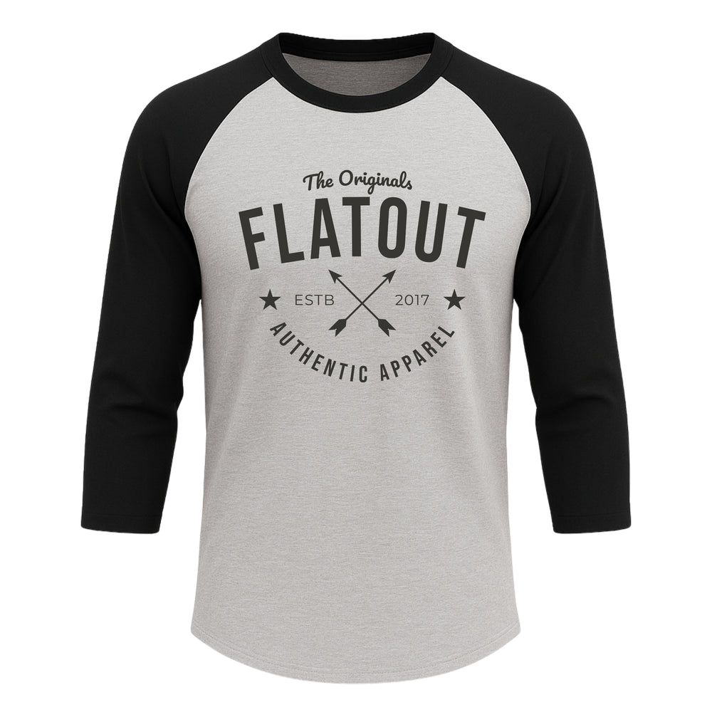 FA Raglan 3/4 (Black / Heather Grey)