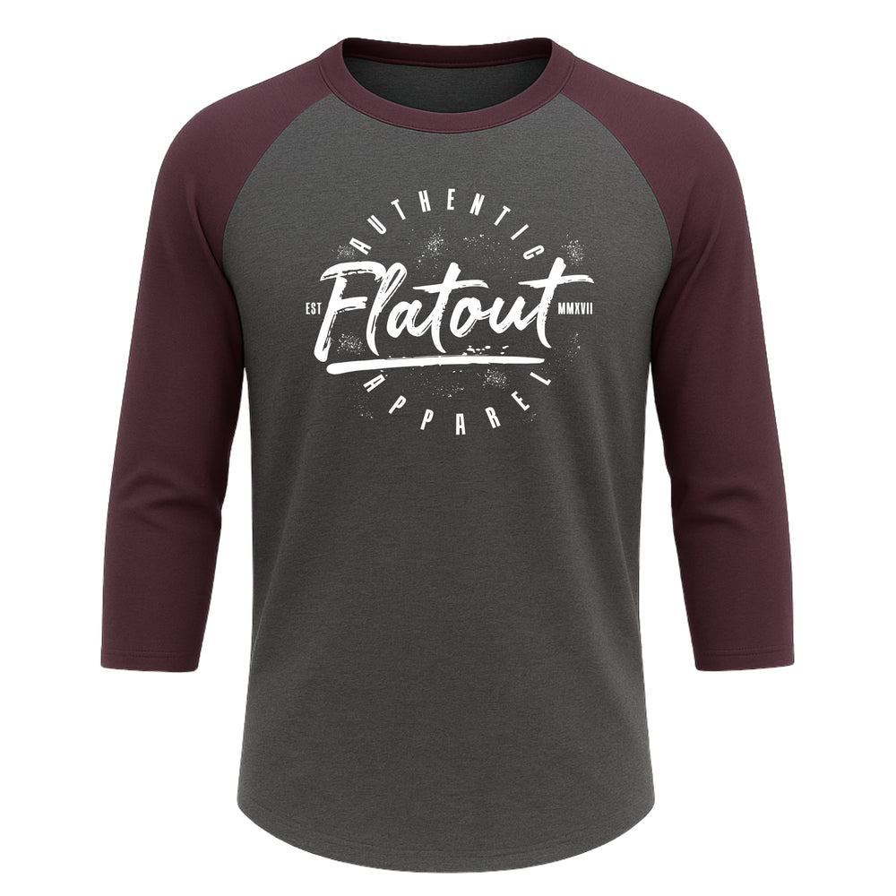 FA Raglan 3/4 (Burgundy / Charcoal)