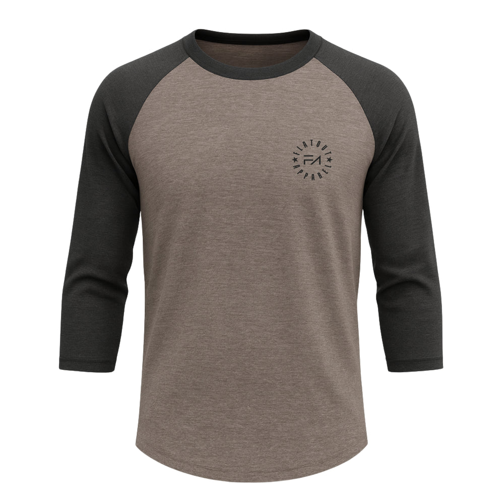 FA Raglan 3/4 (Charcoal / Heather Brown)