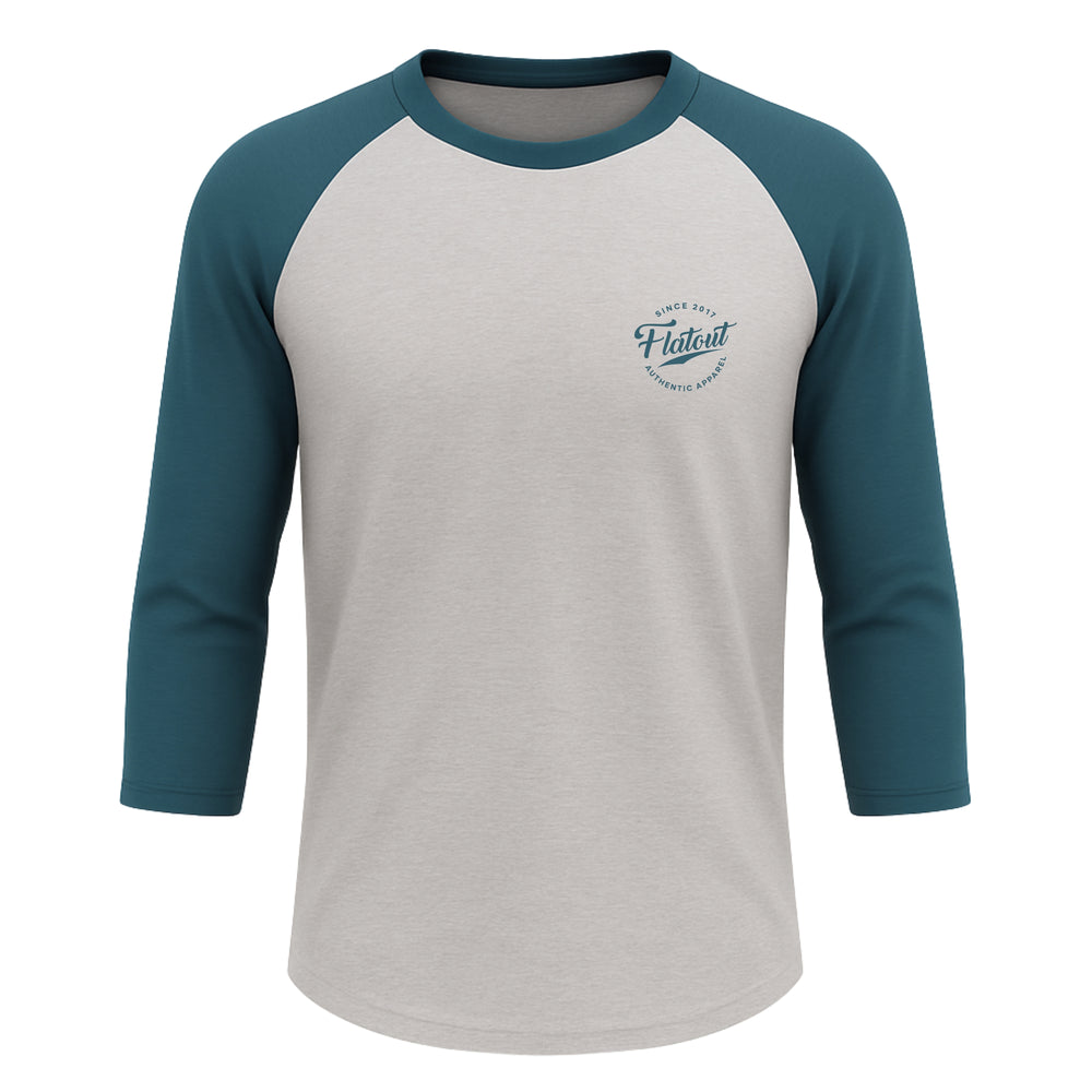 FA Raglan 3/4 (Deep Teal / Heather Grey)