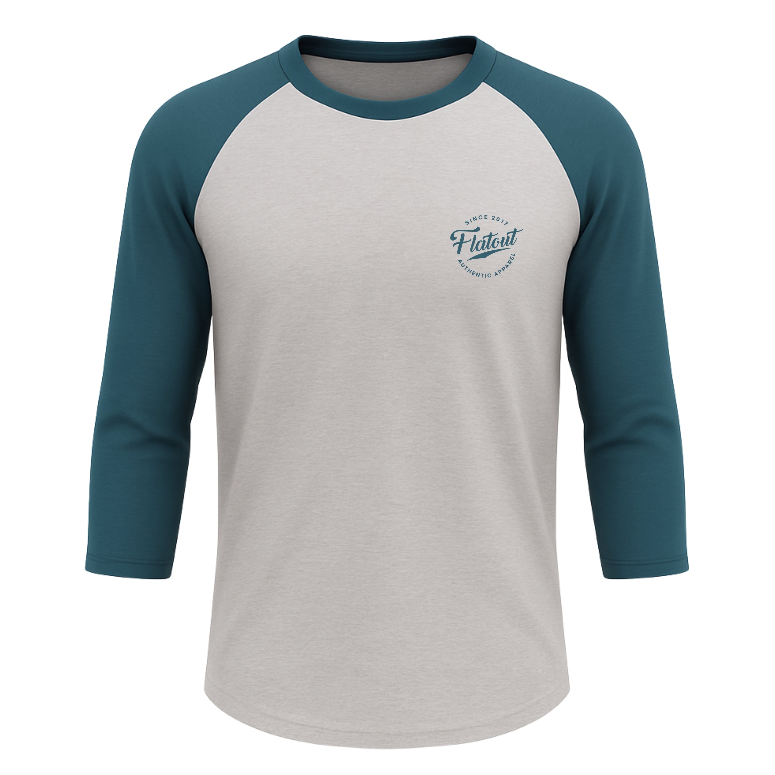 FA Raglan 3/4 (Deep Teal / Heather Grey)