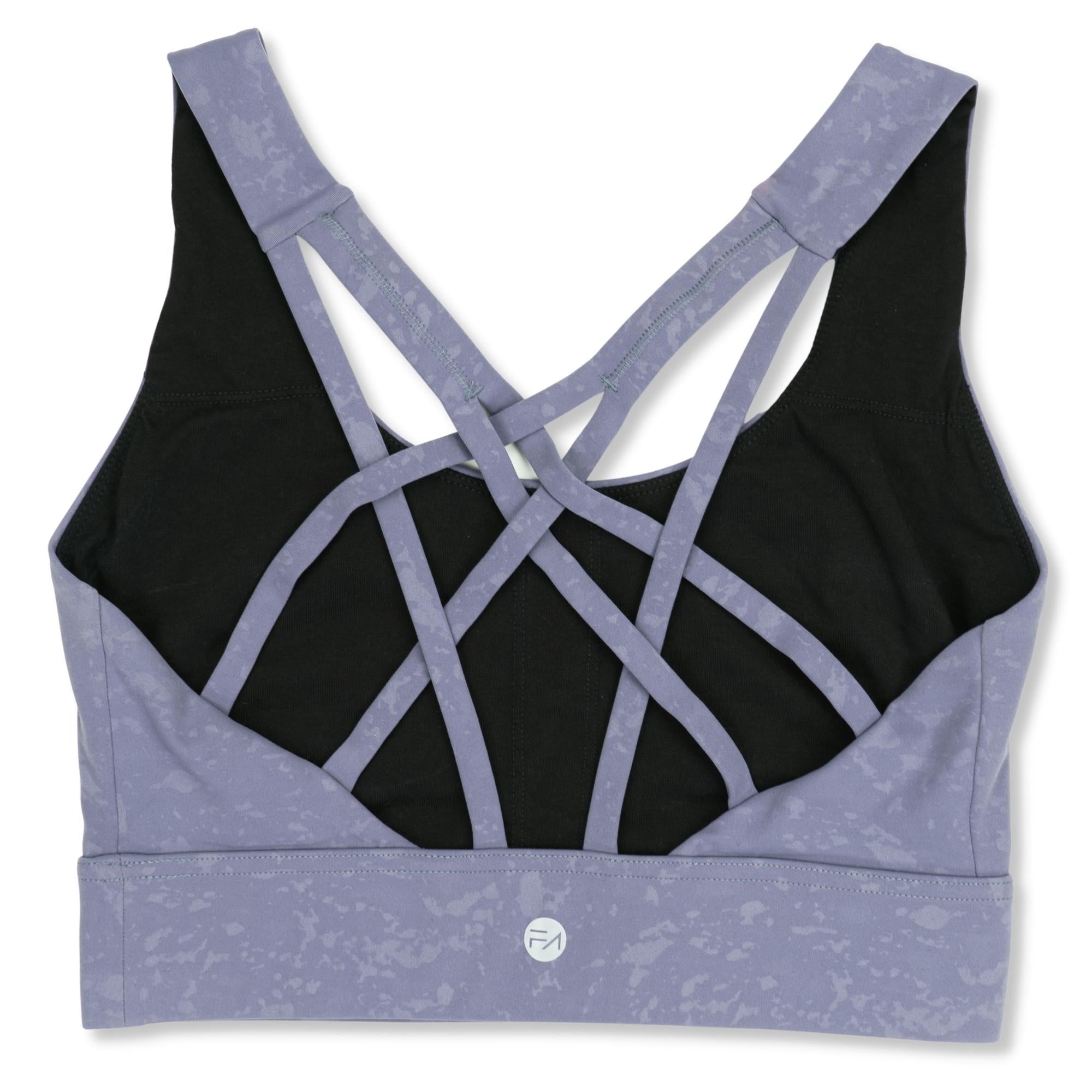 Courage Plunge Neck Wrap Over Sports Bra in Lilac