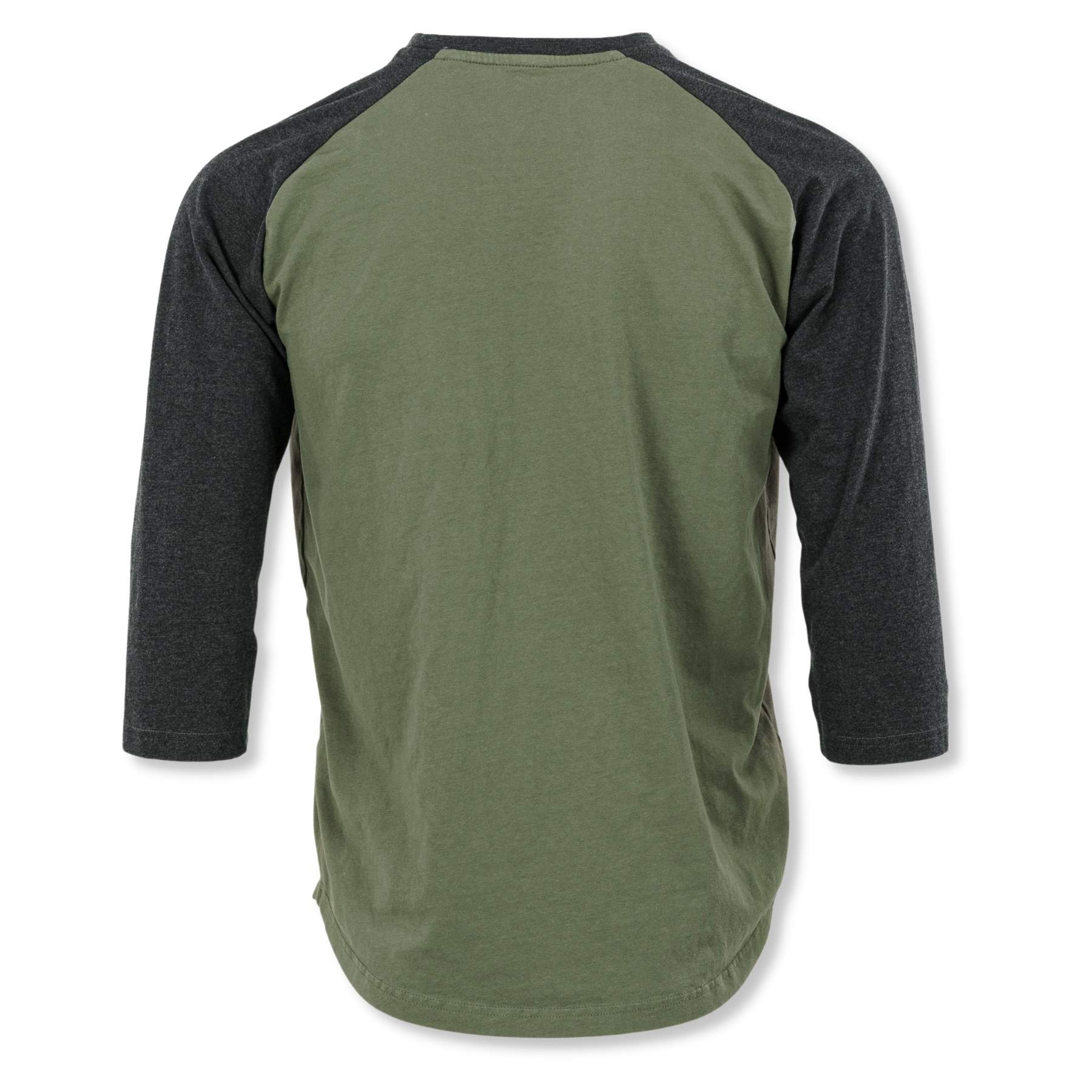 FA Raglan 3/4 (Charcoal / Olive) – Flatout Apparel Inc.