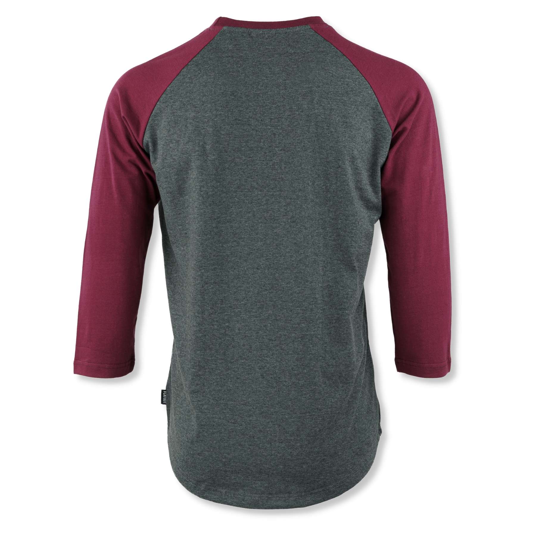 FA Raglan 3/4 (Maroon / Charcoal) – Flatout Apparel Inc.